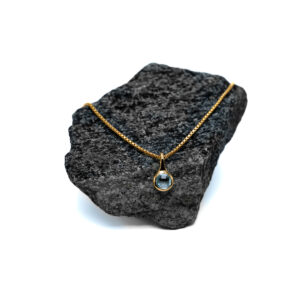 March Birthstone Sky Blue Topaz Necklace